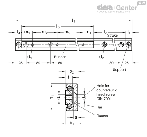 GN 2402 Linear slides | Elesa+Ganter